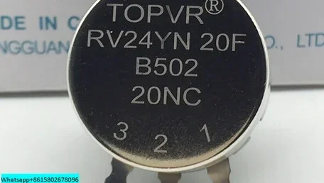 TOPVR 단일 원형 탄소 필름 전위차계 RV24YN20FB502 B103 B102 콘솔