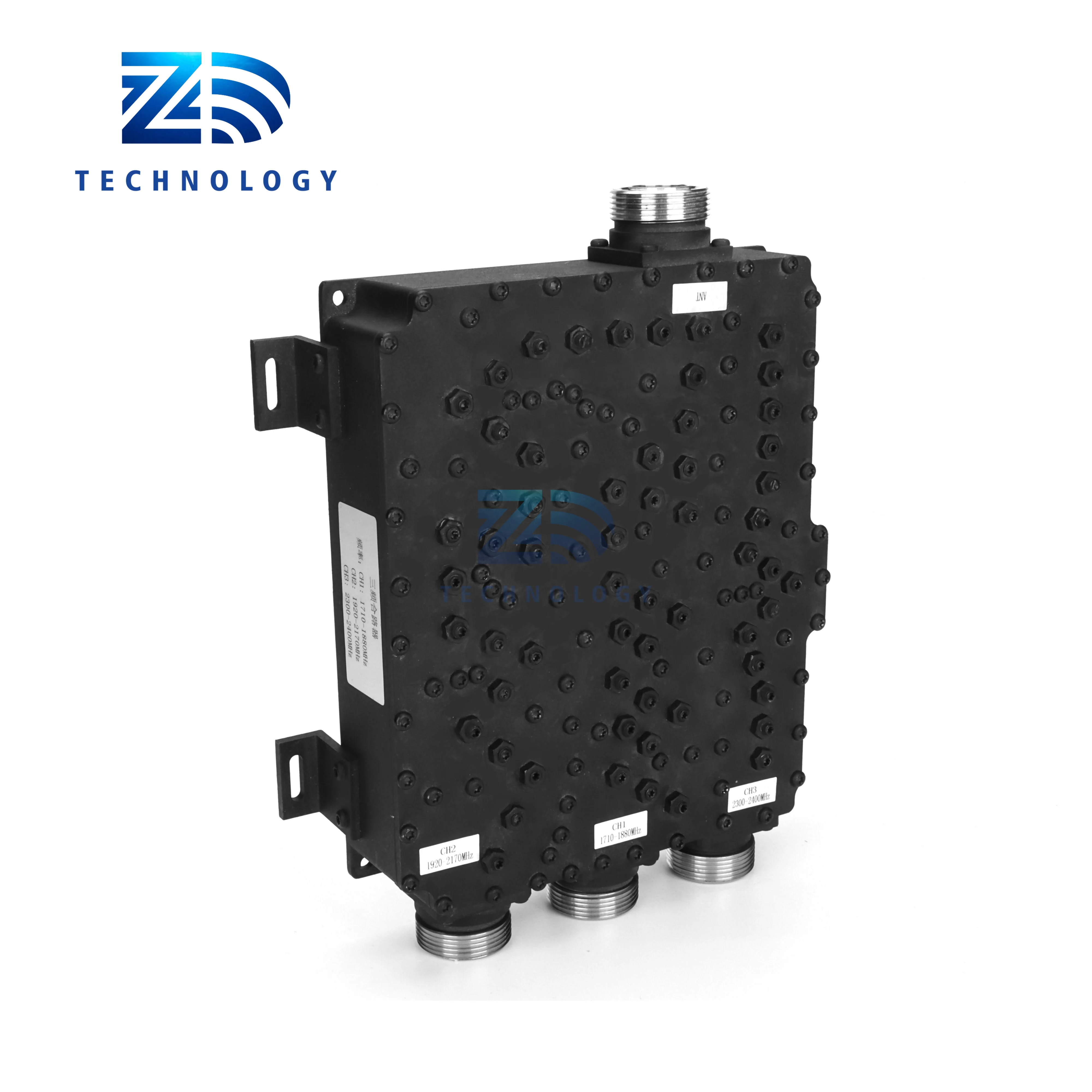 공장 690-960/1695-2200/2300-2700 MHz N/7/16/4.3-10 암 삼단일 장치 삼밴드 결합기
