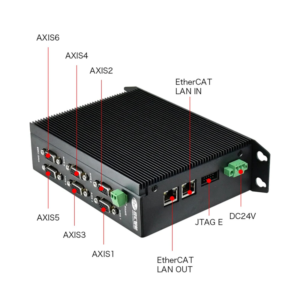 Adipcom EDM-Q06A EtherCAT 6축 모션 컨트롤러 펄스/서보 제어 24V PLC 프로그래밍 로직 스테퍼 및