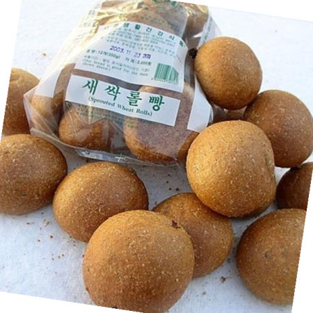 시골생활건강식품 보리빵 새싹 (화/목 지정발송) 통밀롤빵(12개입)350g-2개