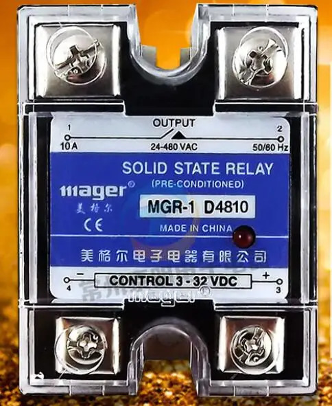 Mager 단상 솔리드 스테이트 릴레이 DC-AC DC 제어 AC MGR-1 D4810 24-480VAC 10A 신