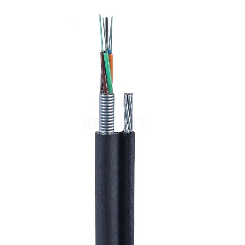 KEXINT FTTH 공장 4 6 8 12 24 36 48 64 72코어 GYTC8S 실외 오버헤드 자립형 그림 광섬유 케이블