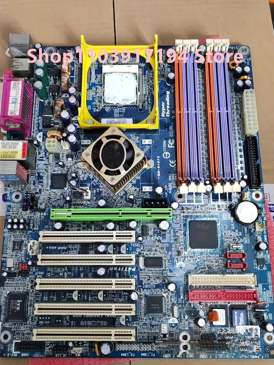 기가 바이트호환 GA-8I875 V2.0 마더보드875P 듀얼 BIOS 지원 어레이 478 핀 마더보드 6 메모리 슬롯 5 PC