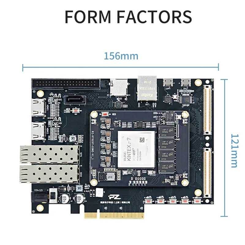 PuZhi PZ-K7410T-KFB 평가 키트 Xilinx Kintex-7 410T XC7K410 FPGA 개발보드PCIE USB SFP K410T 포함