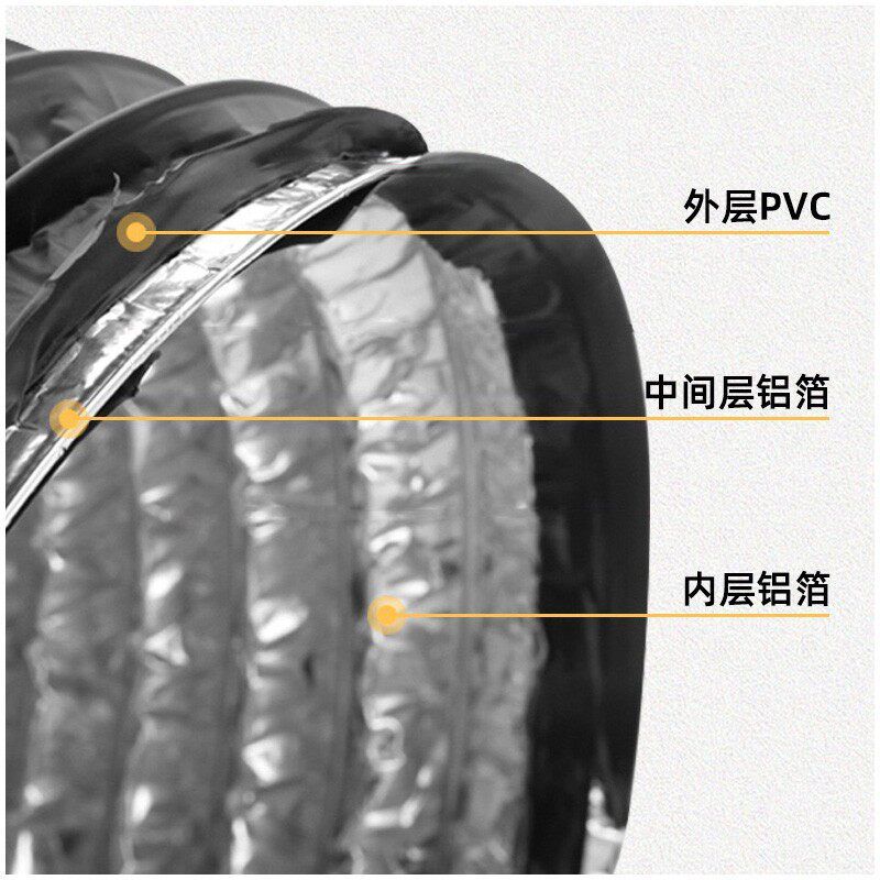 배기휀 연기 환기구 가정용 배기팬 창문형 부자재 덕트 닥트 자바라 후드 배관 연통 호스 - 상세 이미지 5