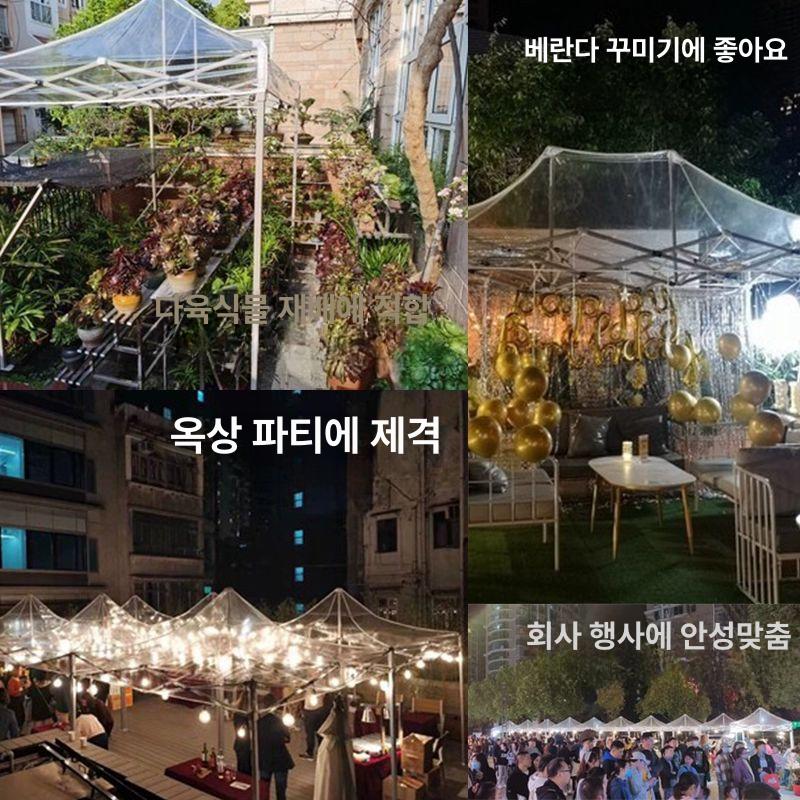투명 텐트 야외 창고 농막 쉘터 비닐 천막 방수 간이하우스 - 상세 이미지 3