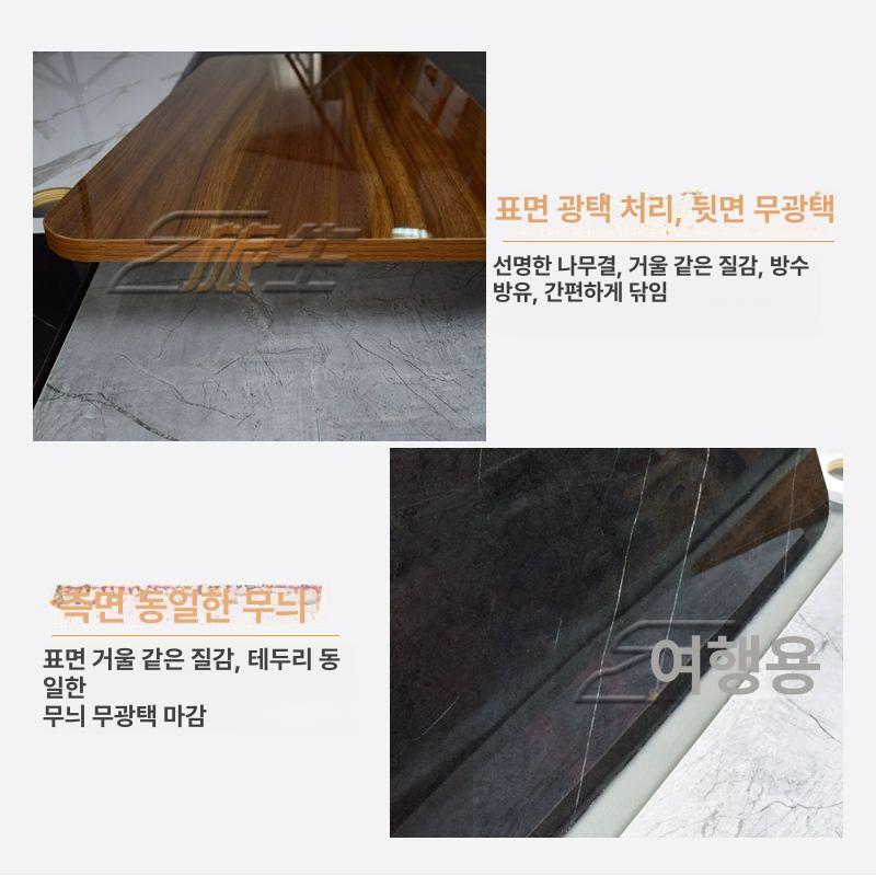 차박 테이블 이동식 상판 교체용 높이조절 탁자 캠핑카 재즈 화이트 상판 키트 400 컵 800mm - 상세 이미지 3