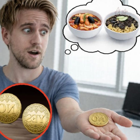 동전 던지기 결정 코인 점심 메뉴 선택 게임 파티 벌칙 놀이 재미있는 선물 모임