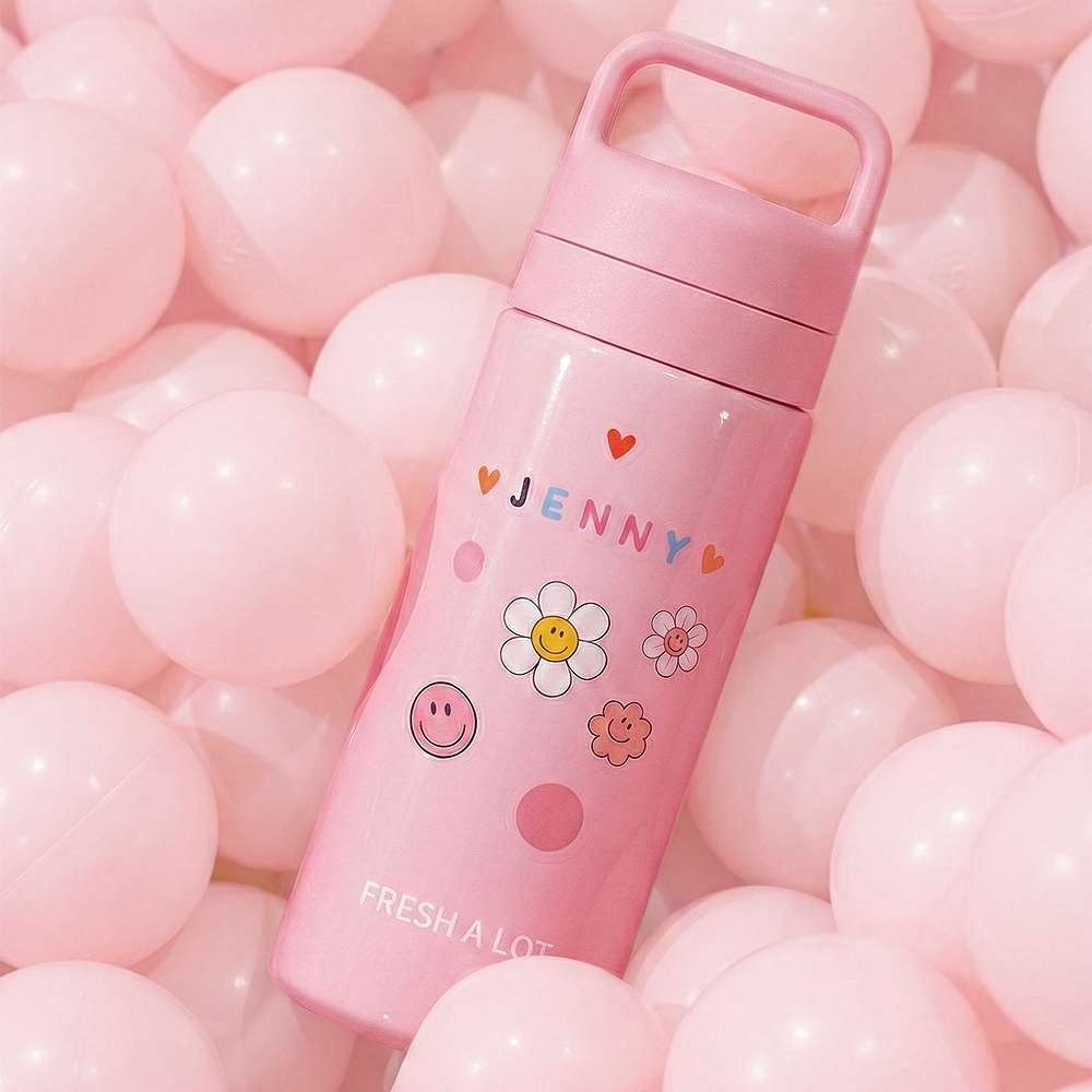 프레쉬어랏 핸디 스텐316 투웨이 휴대용 손잡이 보온보냉 텀블러 500ml, 캔디 핑크 - 상세 이미지 2