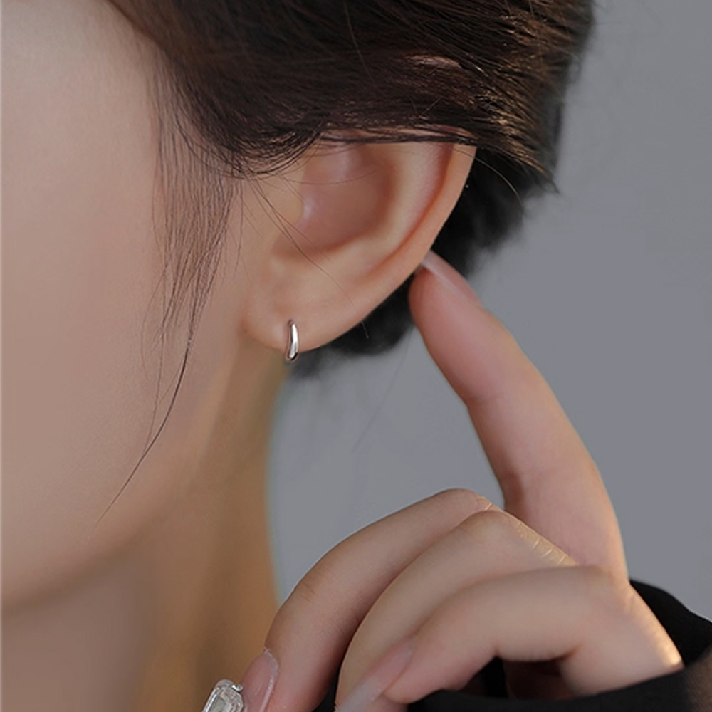 S999 6.1mm 미니 드롭 순은 스터드귀걸이 아르제아 이미지 2