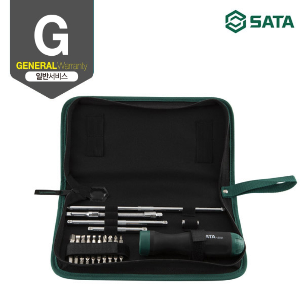 사타 SATA 기본형 핸들 라쳇 스크류 드라이버 세트 26PCS 09343 도라이바 - 상세 이미지 2