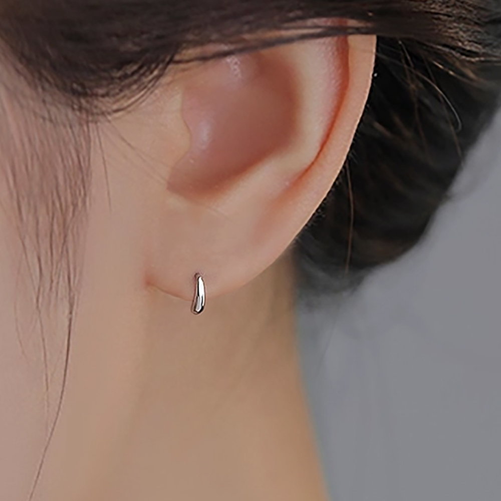 S999 6.1mm 미니 드롭 순은 스터드귀걸이 아르제아 이미지 3