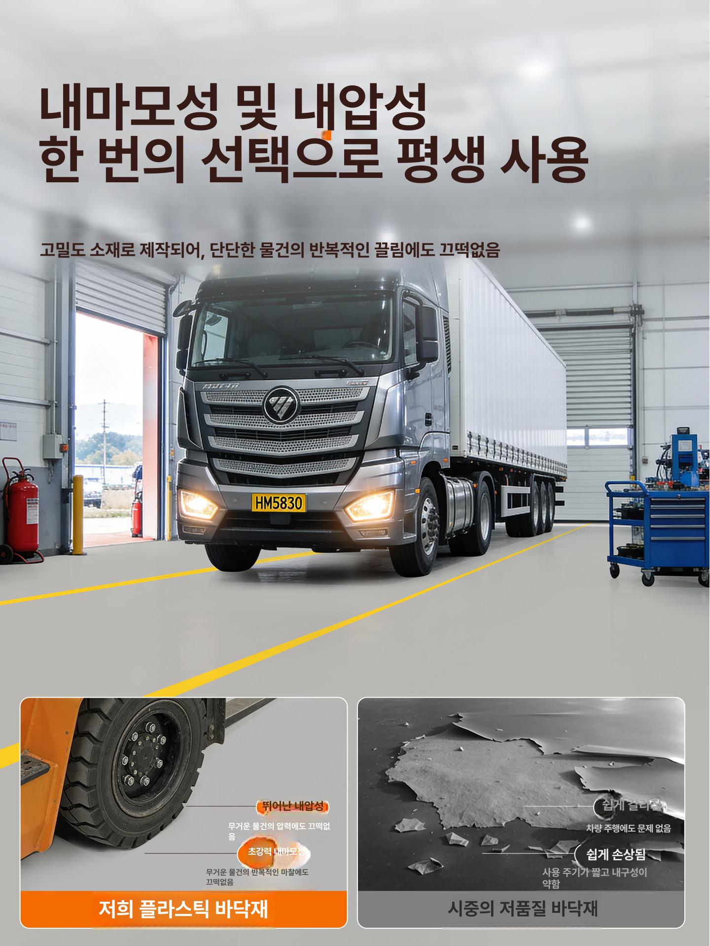 PVC 바닥 매트 공장 작업장 업소용 미끄럼방지 오염방지 깔개 - 상세 이미지 2