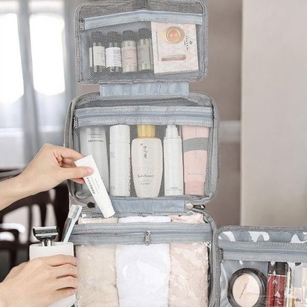 다용도 여행용 파우치 걸이식 세면도구 파우치 트래블 정리함 - 상품 이미지