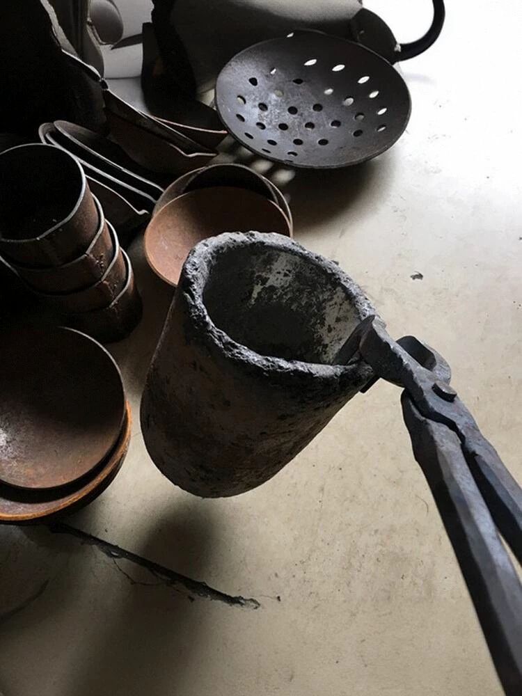 대장간 집게 막대 대장장이 뻰치 플라이어 무쇠 집게 해머 둥근 용광로 손 용해로 공업용 - 상세 이미지 4