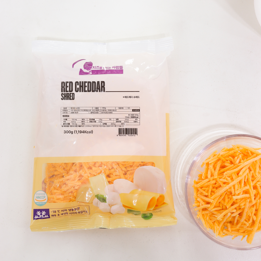 레드체다 슈레드 치즈 300g, 1개 상품 이미지