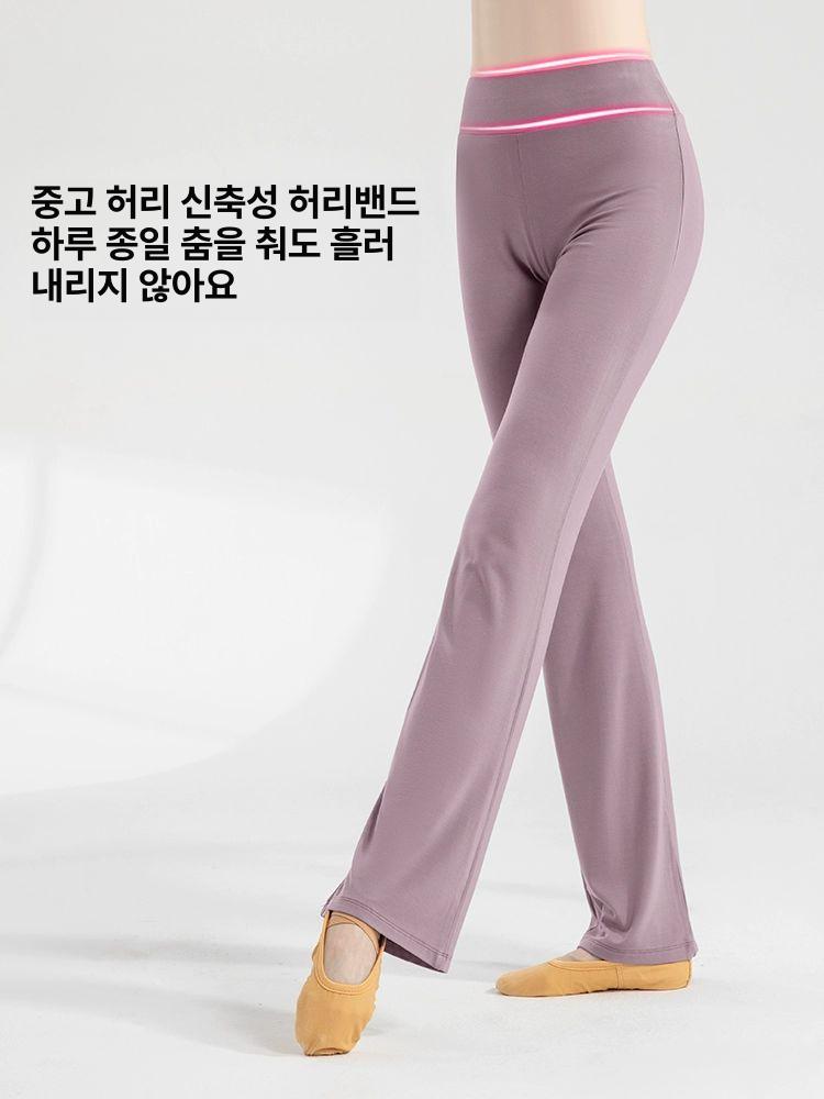 발레 팬츠 부츠컷 취미 발레복 연습복 연습용 성인용 블랙 모달 기본 XS - 상세 이미지 3