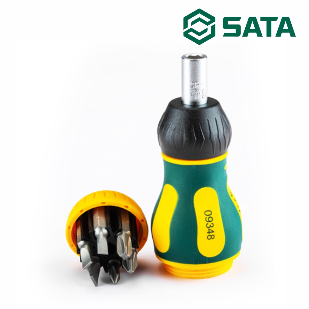 사타 SATA 스터비 라쳇 스크류 드라이버 세트 6PCS 09348 도라이바 - 상품 이미지