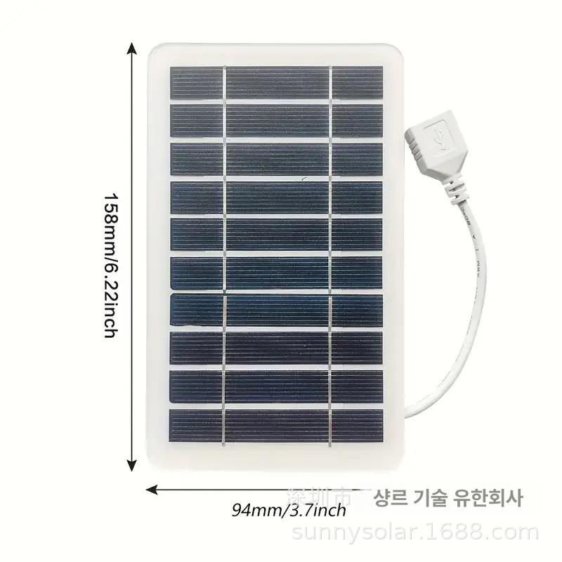 태양광 패널 경량 야외용 가정용 캠핑용 카메라용 방수 5V2W - 상세 이미지 3