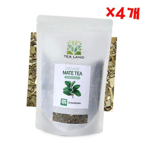 허브잎차 유기농 마테차 X 마테잎 리필팩포장 허브차 120g 4개