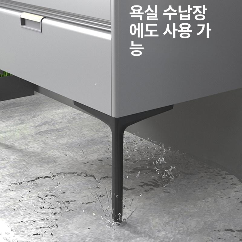 다리 침대 수납장 쇼파 책상 스테인레스 교체용 테이블 무광블랙 10cm - 상세 이미지 4