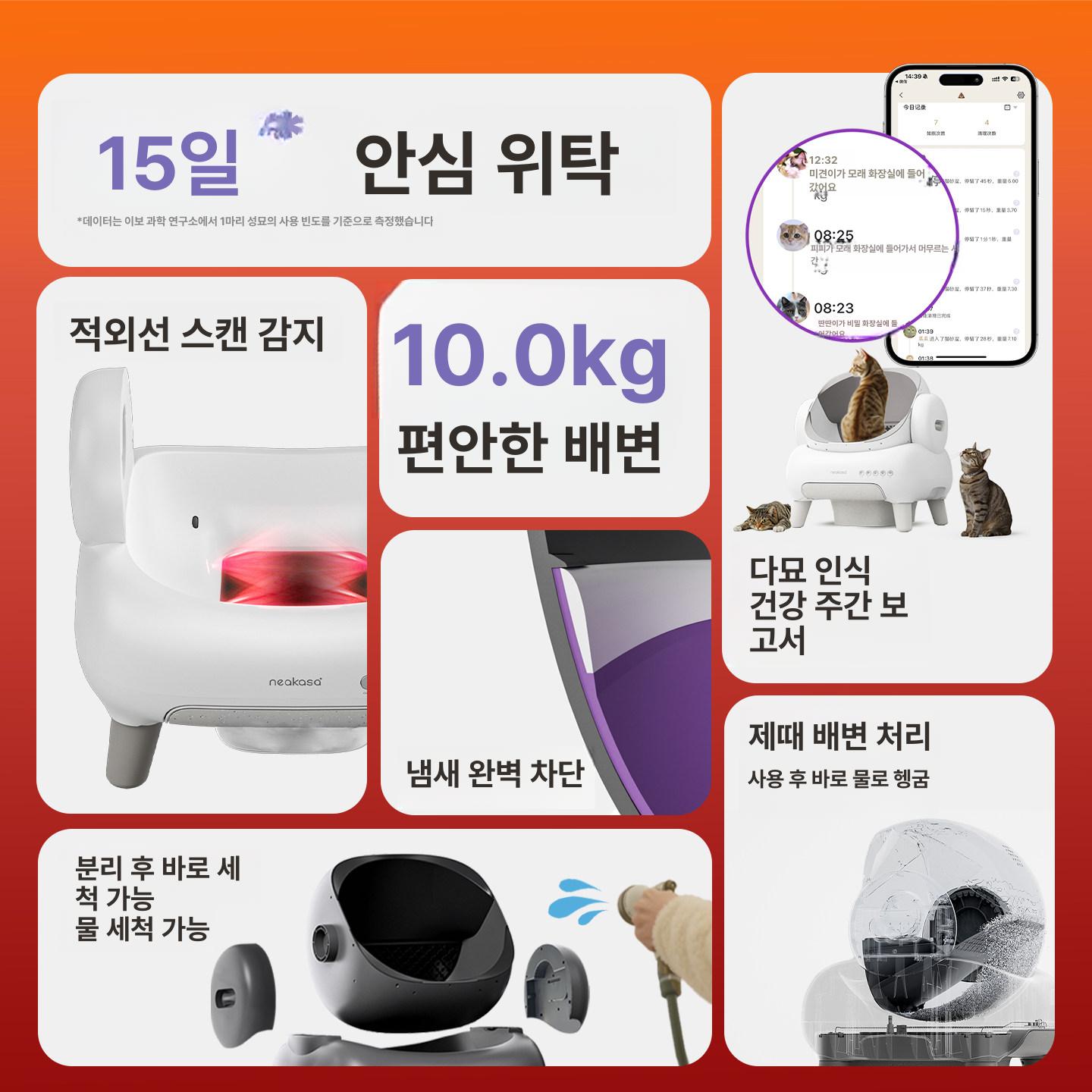 고양이 화장실 필터 배변용품 클리닝 쓰레기봉투 모래 와당그레이 - 상세 이미지 5