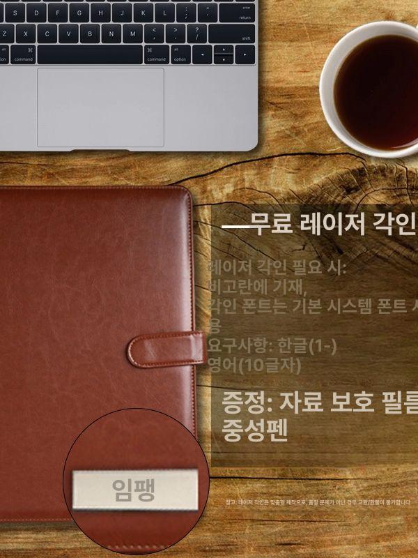 수첩 노트 카드지갑 메모장 메모 날짜형 위클리 업무용 작은 귀 블랙 8자리 계산기 - 상세 이미지 3