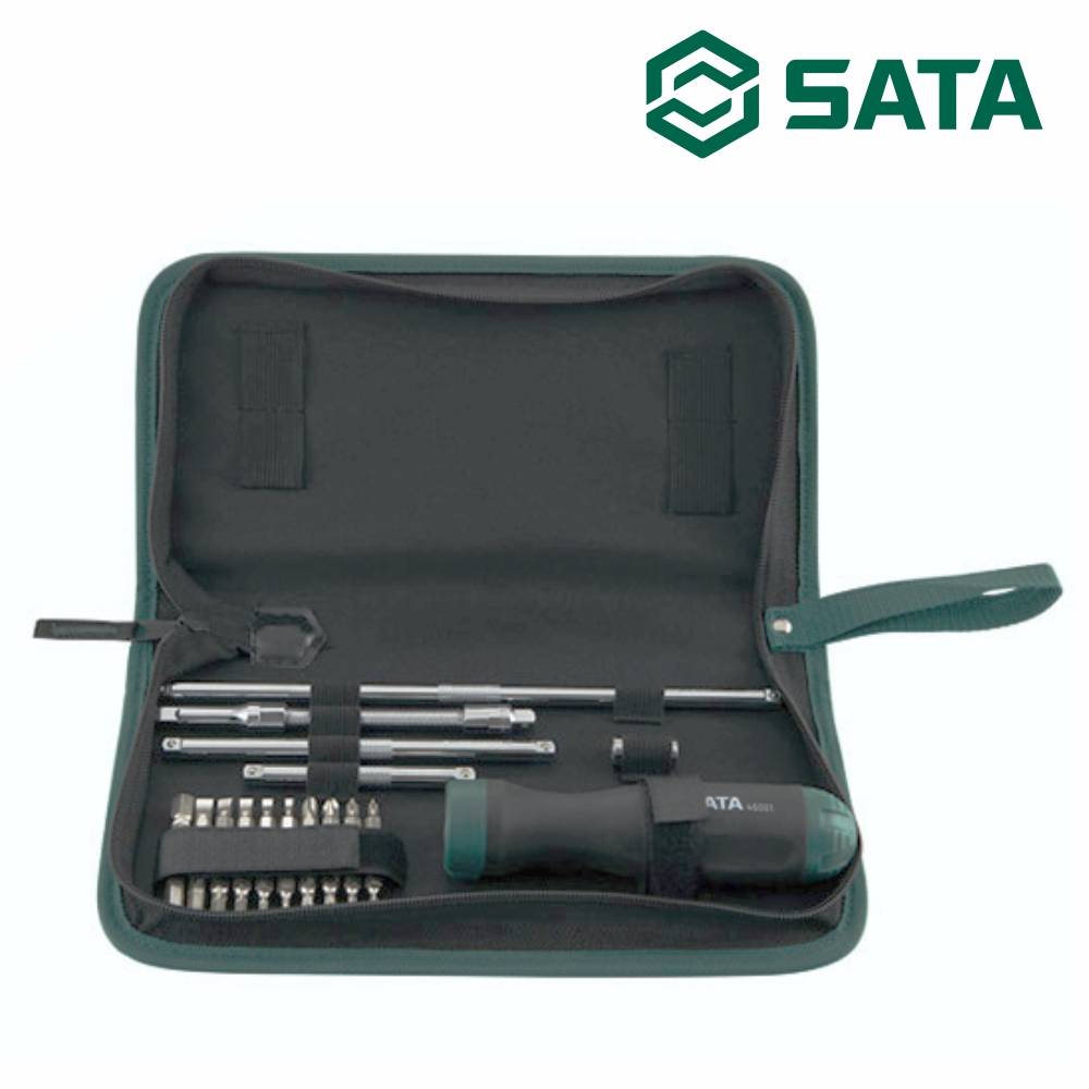 사타 SATA 기본형 핸들 라쳇 스크류 드라이버 세트 26PCS 09343 도라이바 - 상품 이미지
