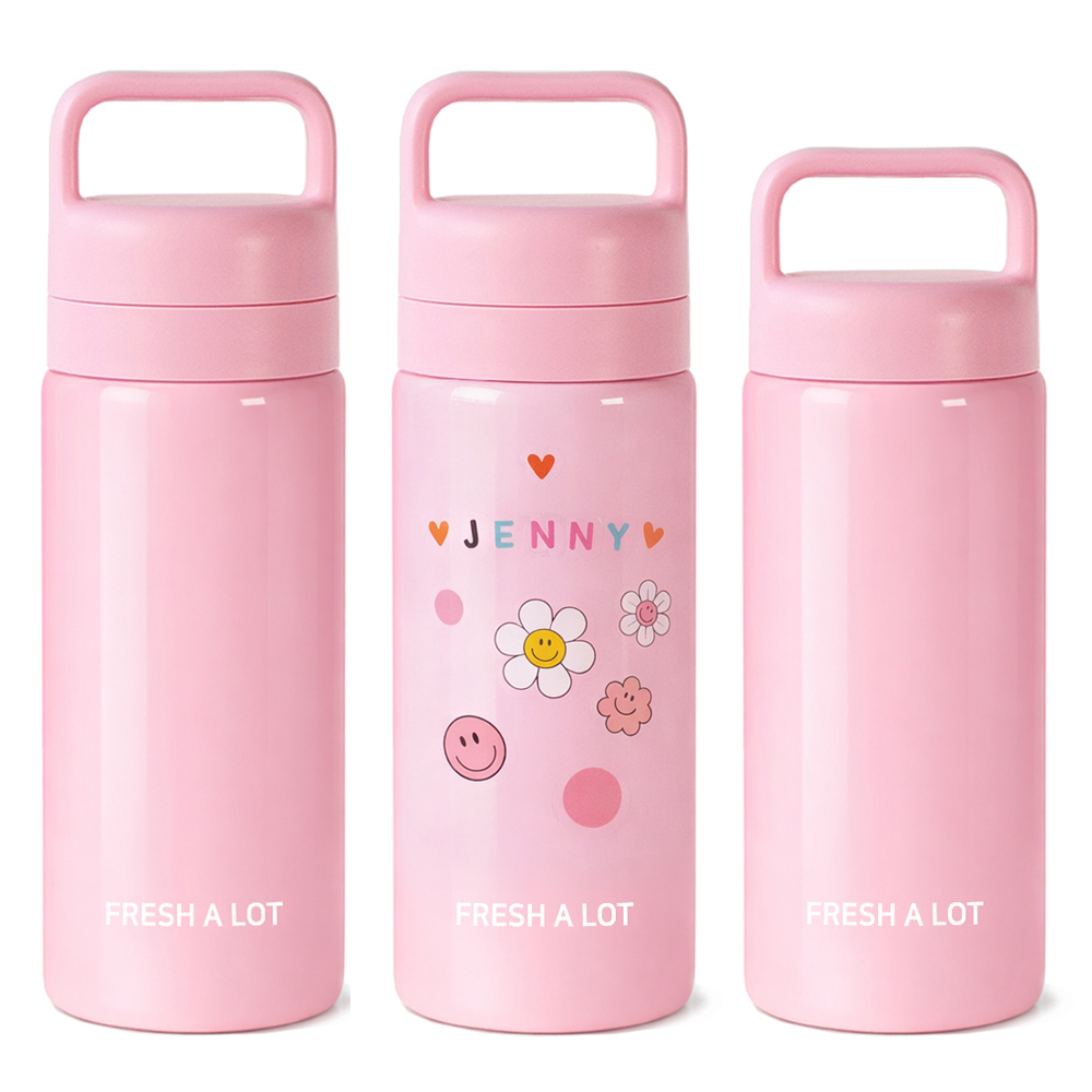프레쉬어랏 핸디 스텐316 투웨이 휴대용 손잡이 보온보냉 텀블러 500ml, 캔디 핑크 - 상세 이미지 3