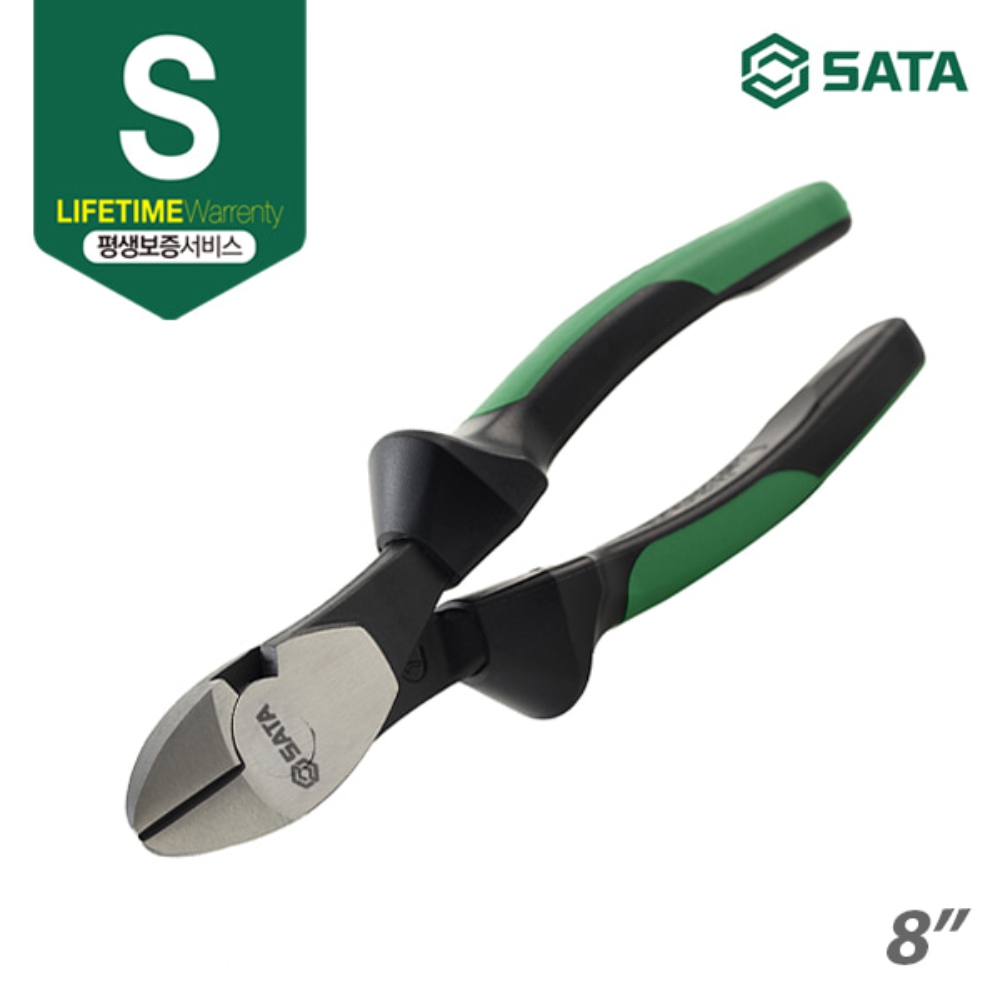 사타 SATA 독일제 컷팅플라이어 니퍼 200mm(8인치) 72723 구리선 철선 절단 - 상세 이미지 2