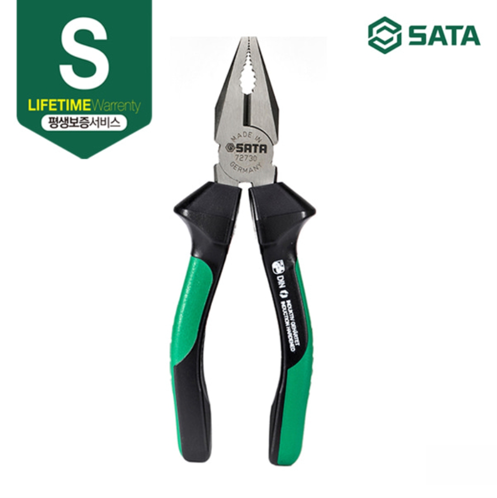 사타 SATA 독일제 펜치 160mm(6인치) 72730 철선절단 전공뺀찌 - 상세 이미지 2