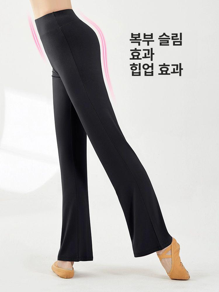 발레 팬츠 부츠컷 취미 발레복 연습복 연습용 성인용 블랙 모달 기본 XS - 상세 이미지 4
