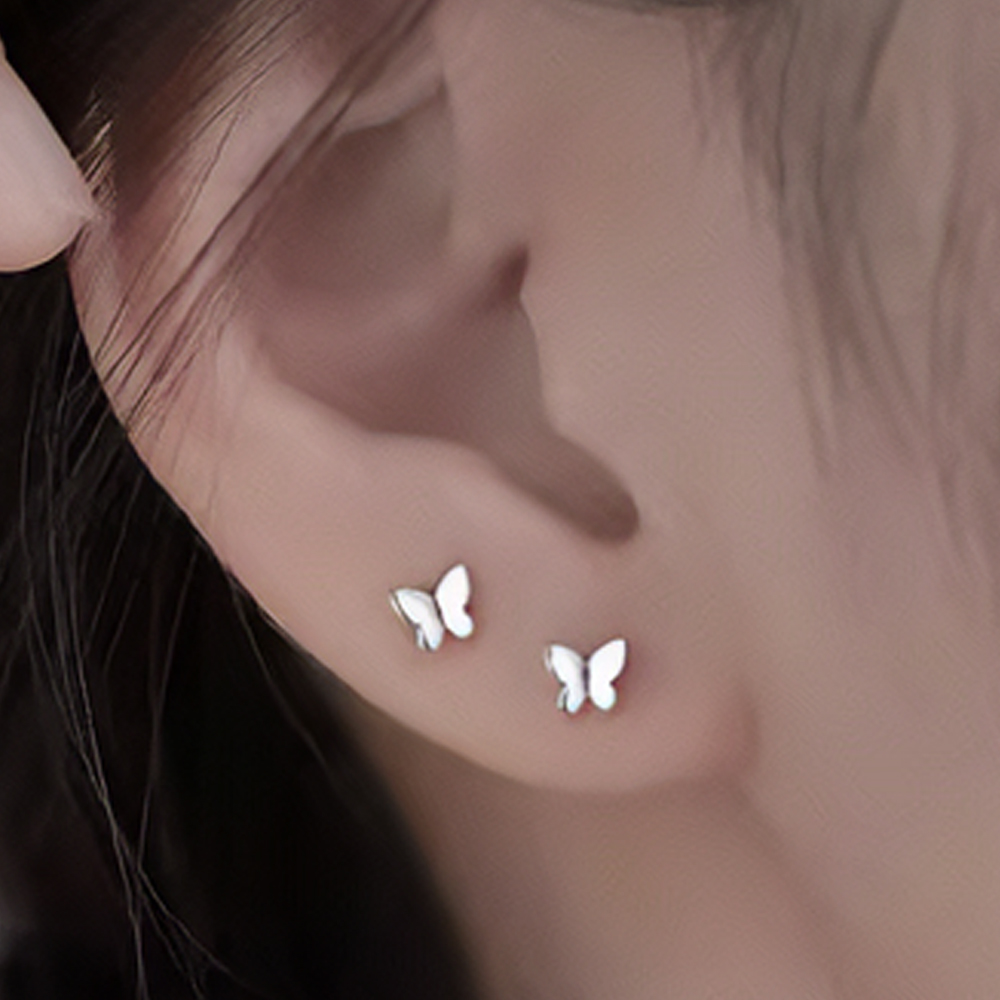 S999 5mm 미니 나비 순은 스터드귀걸이 아르제아 이미지