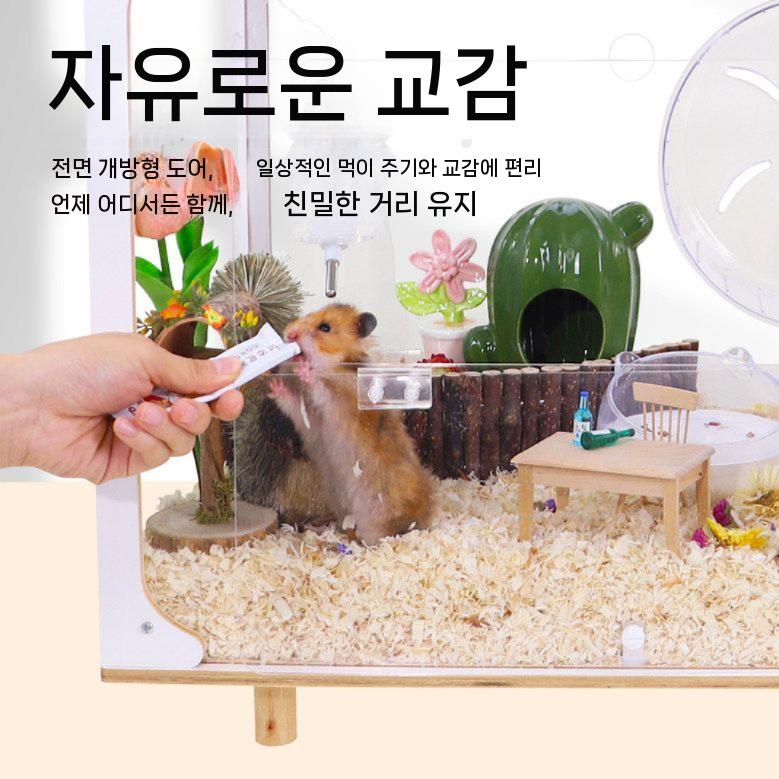 햄스터 케이지 아크릴 조경 피그미 놀이터 세트 키우기 조립식 울타리 투명 은신처 - 상세 이미지 2