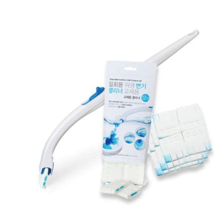 청크린 일회용 위생 변기클리너세트+교체용클리너12개입1세트