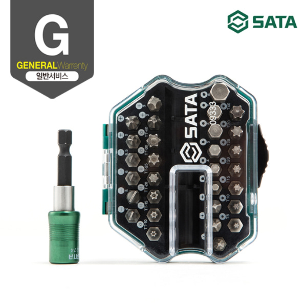 사타 SATA 1/4 육각 비트 세트 임팩 공구용 31PCS 09333 도라이바 - 상세 이미지 2
