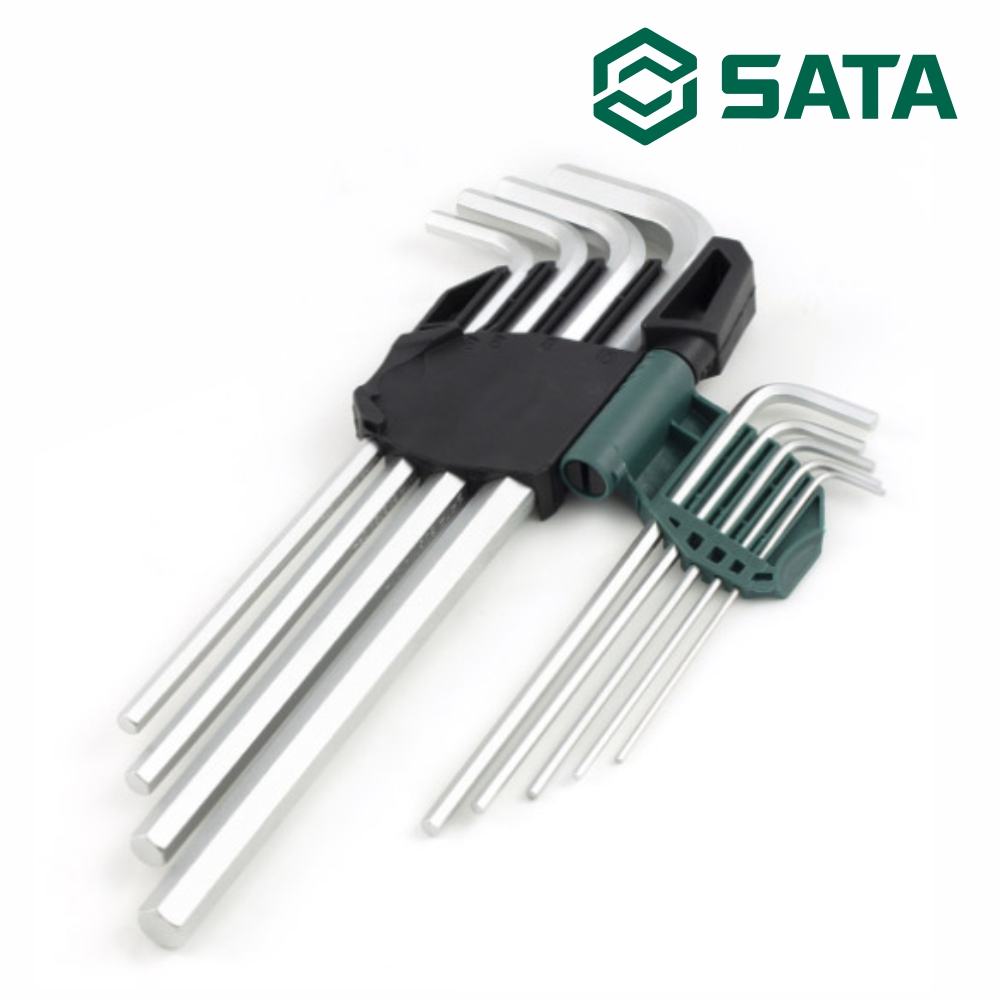 사타 SATA 육각 롱 엑스트라 렌치 세트 9PCS 09103A 기억자랜찌 - 상품 이미지