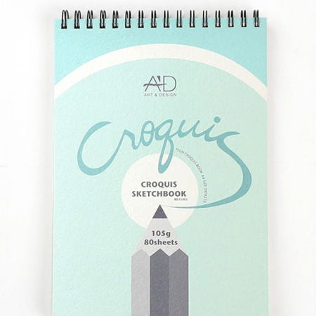 아트앤디자인 알리바니스토어 도화지 스케치북 종이 고급크로키북 B5 105g