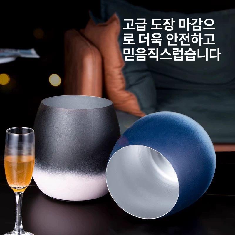 사케얼음통 스텐 양주 술 업소용 가정용 버킷 아이스 그라데이션 그레이화이트 - 상세 이미지 5