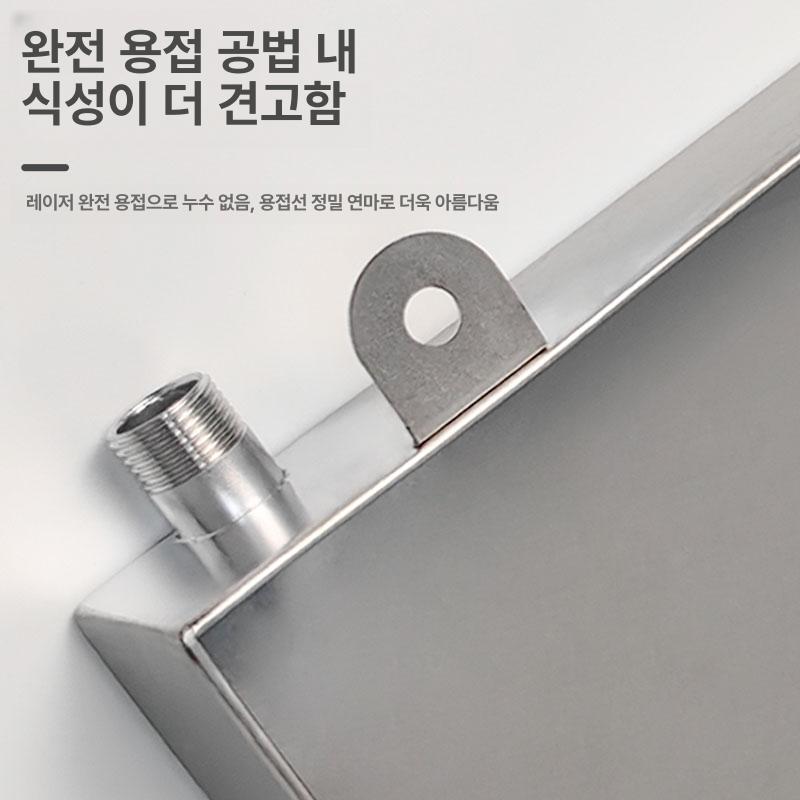 에어컨 배수판 유도드레인 욕실 물받이 접시 스테인레스 1-2마력용 84 x 38cm 배수관 포함 - 상세 이미지 3