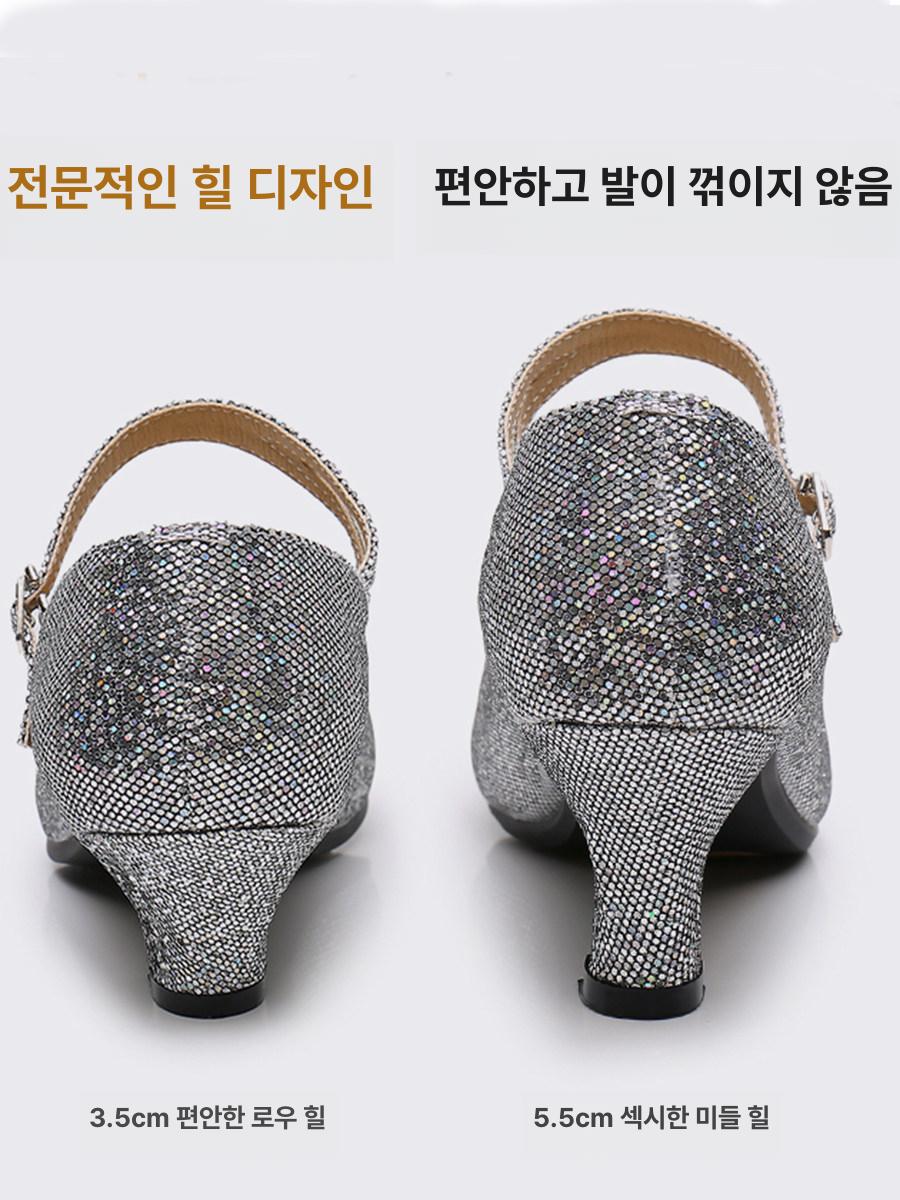 살사 댄스화 탱고 구두 사교 볼룸 여성용 라인댄스 - 상세 이미지 2