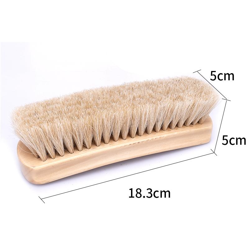나무 옷솔 먼지떨이 브러시 가정용 벽난로 손잡이용 말털 1단계 내추럴 우드 18 x 4.5 x 3cm - 상세 이미지 3