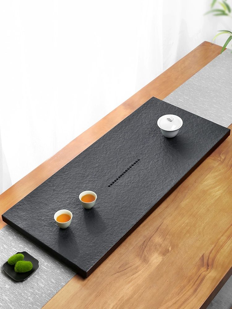 퇴수기 배수차탁 천연스톤 차트레이 다도차판 돌판 티테이블 다반 차탁 스톤 트레이 다도 - 상품 이미지