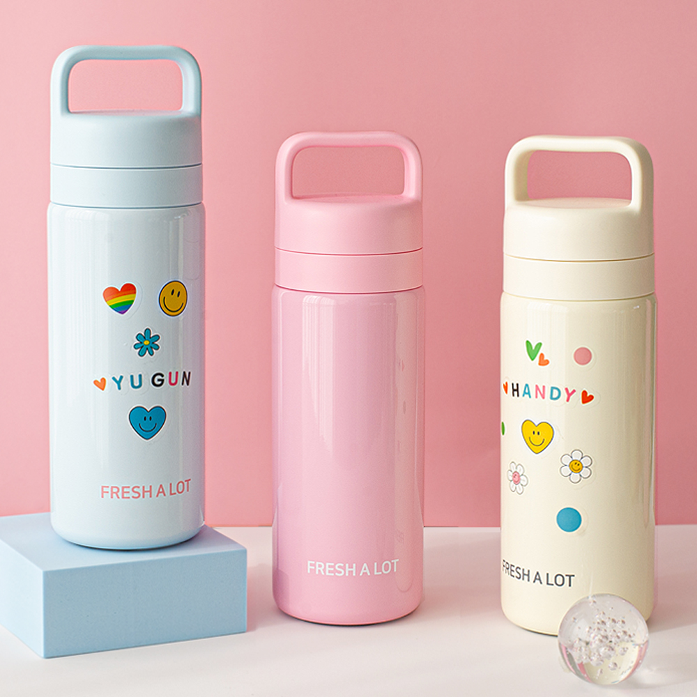프레쉬어랏 핸디 스텐316 투웨이 휴대용 손잡이 보온보냉 텀블러 500ml, 스카이 블루 이미지 7
