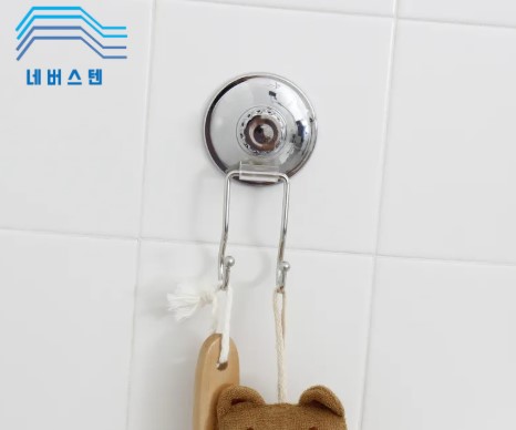 네버스텐 무타공 2후크 스텐 다용도 욕실 벽걸이 행거 후크 거치대 문 옷 가방 액자 수건 - 상품 이미지
