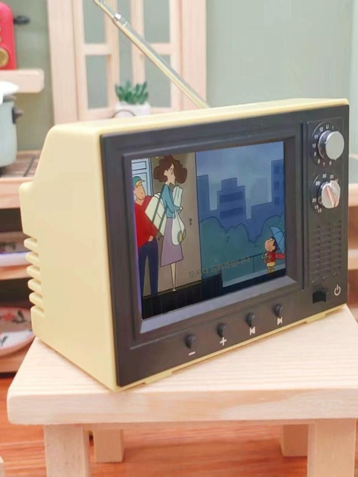옛날TV 브라운관TV 레트로 빈티지 인테리어 소품 포토존 장식 - 상세 이미지 3
