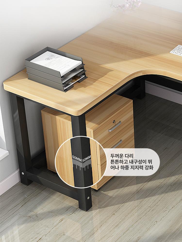 코너형 가정용 데스크 좌측 코너책상 L형 서재용 일체형 왼쪽 코너 120 x 80x74 - 상세 이미지 4