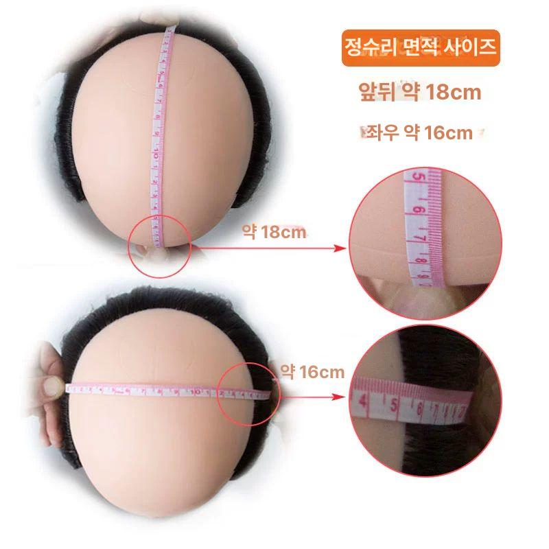 탈모 마네킹 대머리 남성 가발 연습 미용 스타일링 - 상세 이미지 5