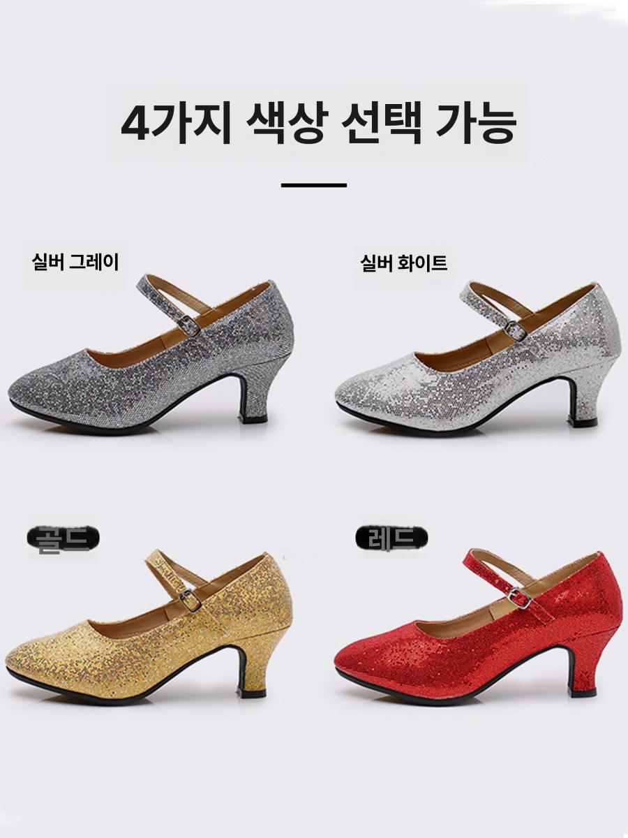 살사 댄스화 탱고 구두 사교 볼룸 여성용 라인댄스 - 상세 이미지 3