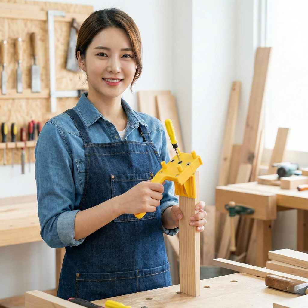 빅셀러 정밀 도웰지그 목공 DIY 목심 목다보 연결 가이드 지그 이미지 7